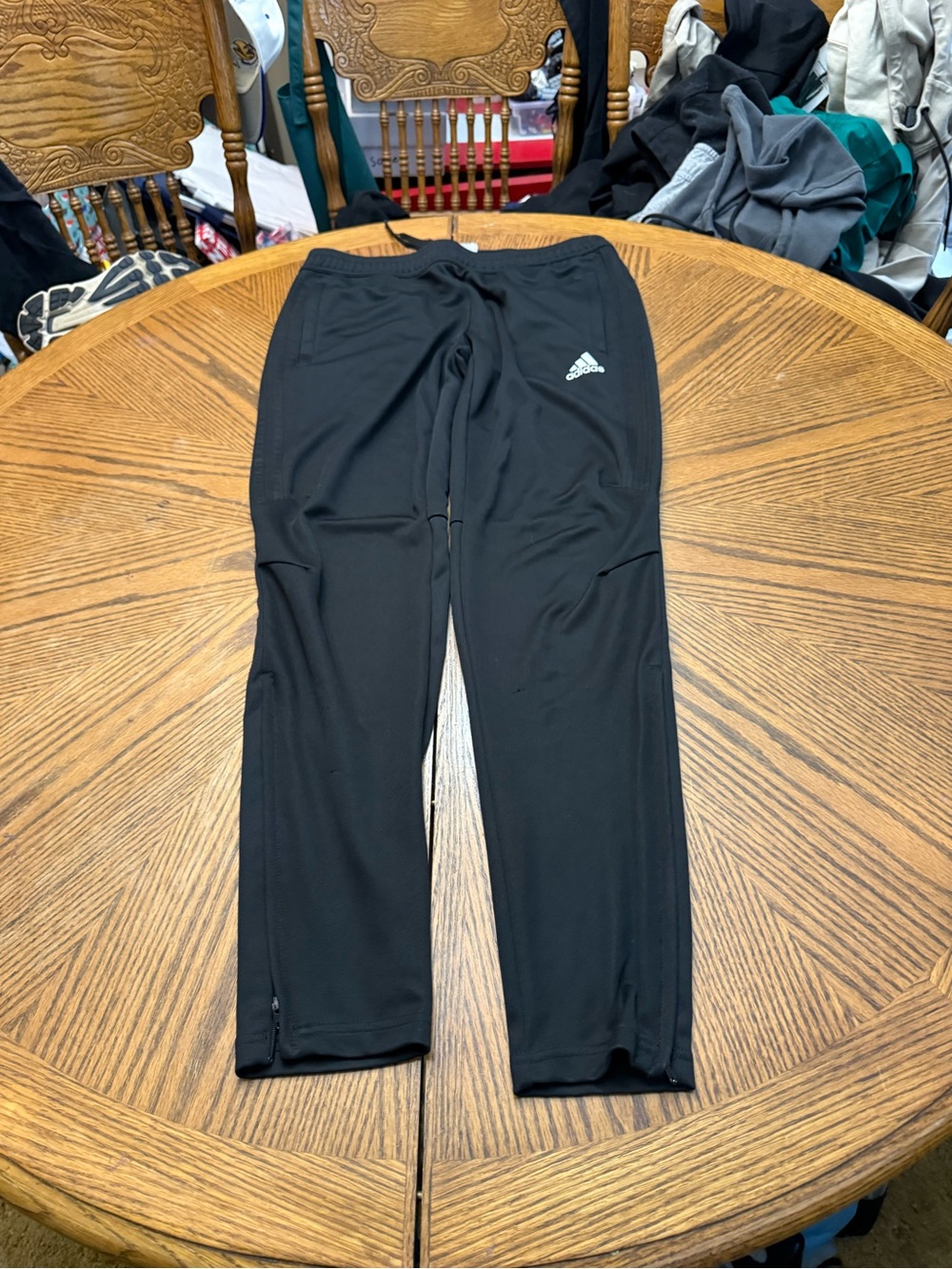 adidas Black Men's Athletic Track Pants with Logo